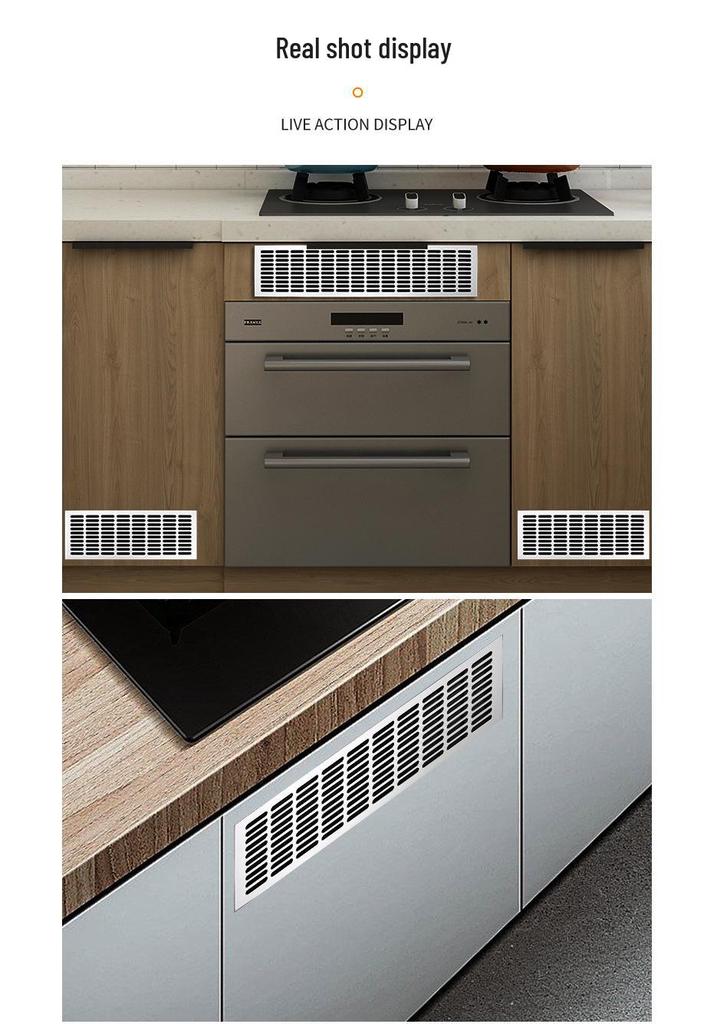 300mm Wide Aluminum Alloy Breathable Mesh Ventilation Hole for AC Exhaust, Windows, Wardrobes, and Cabinets