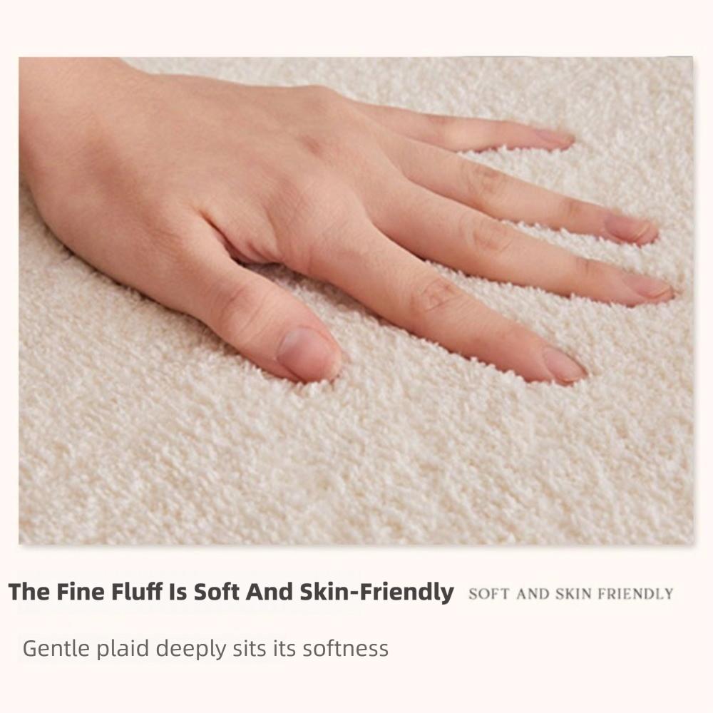 Anti-slip Floor Mat Plush Flower Rugs Nordic Style Carpet Bedroom Decor