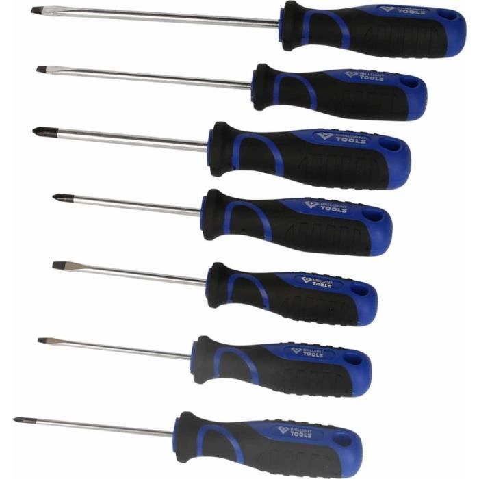 Jeu De Tournevis - Brilliant Tools - BT033007 - Embouts PH - Manche Bi-matière - Chrome Vanadium Trempé