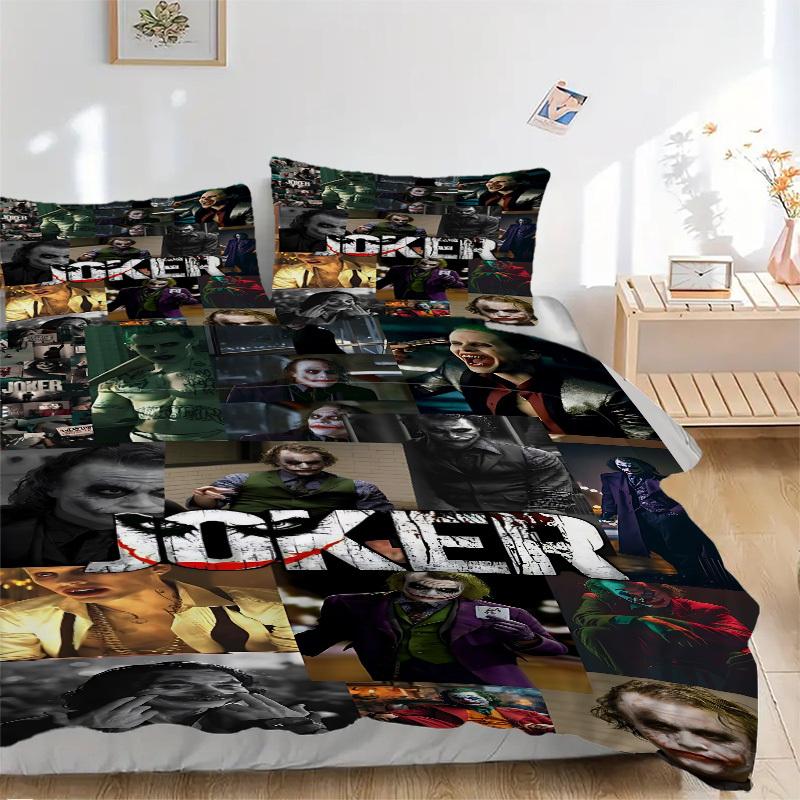 

3pcs Joker Duvet Cover Set - Soft & Breathable Bedding, Includes 1 Duvet Cover and 1/2 Pillowcases (No Insert) yy251107152 135x200cm