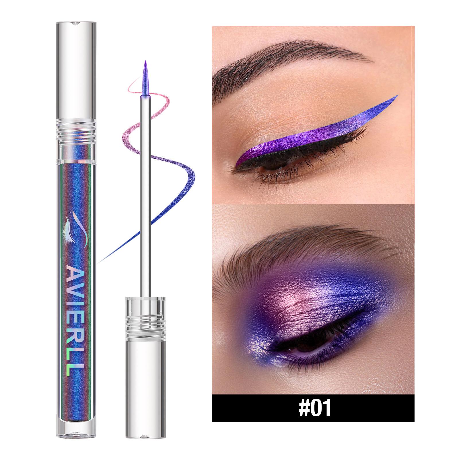 

Shiny Chameleon Liquid Eyeliner Metallic Eyeshadow Multicolor Eye Liner Pearlescent Gloss Color Polarized Glitter Pigment Makeup 1.6g