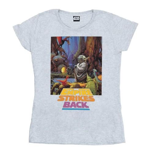 

Star Wars Womens/Ladies Yoda Poster Cotton T-Shirt білий