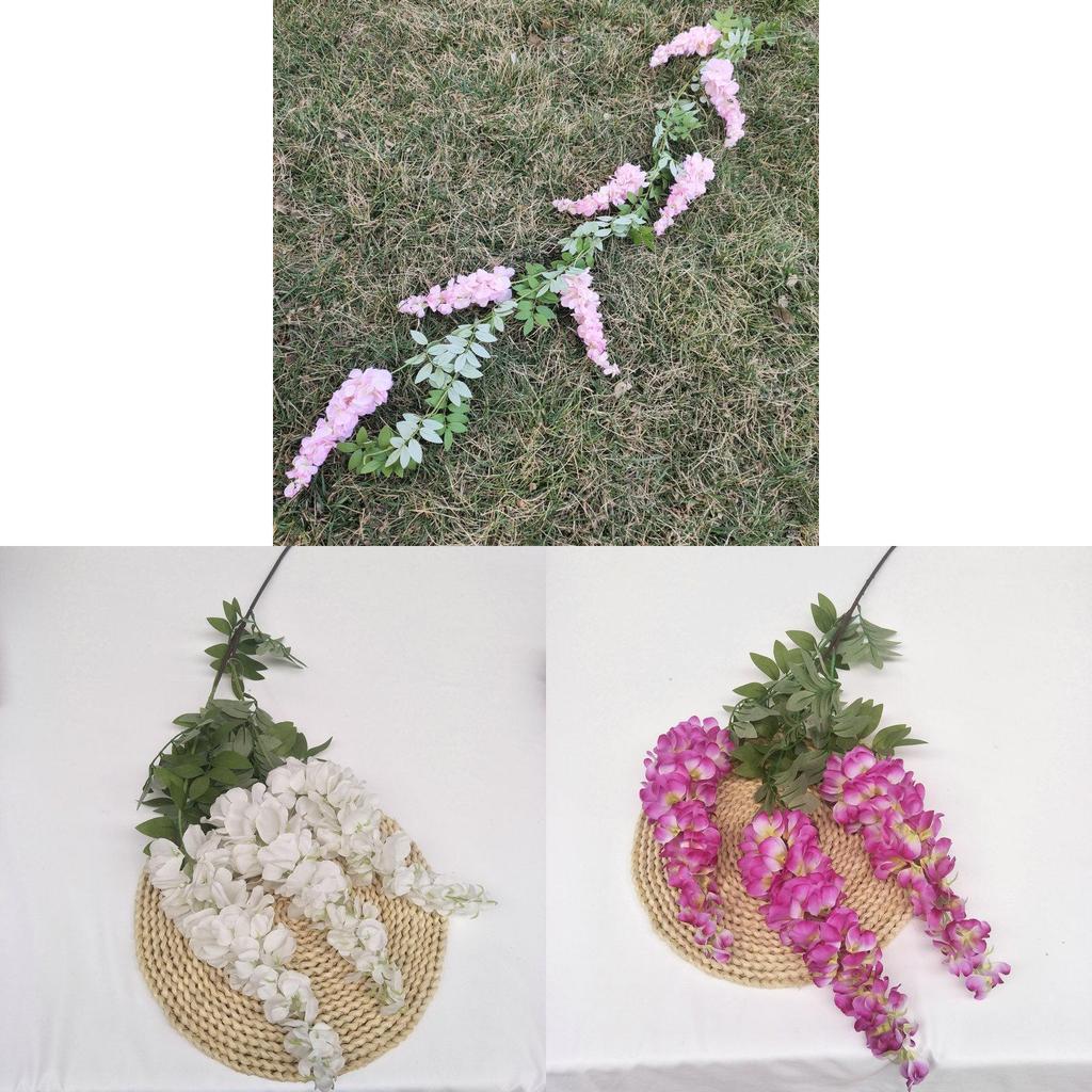 Purple Wisteria Artificial Hanging Flowers For Wedding Decor With Multicolor Options