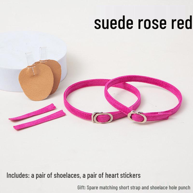 Non-Slip High Heel Strap with Suede Matte Finish - Secure Tie-Up Buckle Design