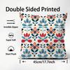Beautiful Scandinavian Floral Print Cushion Cover Comfort Reversible Pillow Cove In One Design For Any Room & Car Interior