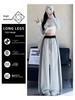 Southeast Asia Exclusive: Women's Retro Color Block Patchwork Sweatpants, Loose Wide-Leg, Lazy Style for Spring & Autumn