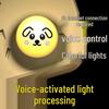 Creative Cartoon Dog Voice-Controlled Night Light - Portable LED Lamp