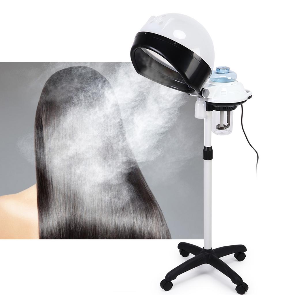 Salon Spa Hair Steamer Rolling Stand Hooded Hair Coloring Perming Conditioning Steamer