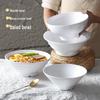 A5 White Melamine Noodle Bowl for Commercial Use – Porcelain-Style Spicy Hot Pot and Wonton Bowl