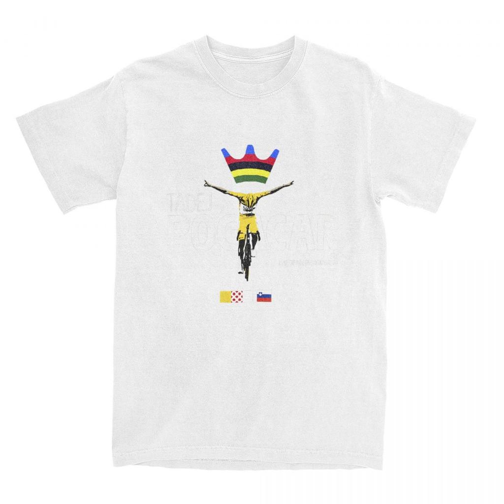 Pánská cyklistická trička Tadej Pogacar Pogi Team Bavlna Oblečení 2025 Léto Tour-De France Dámské Krátký rukáv Kulatý výstřih Tričko Topy