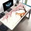 Cherry Blossom Puppy Extended Gaming Mouse Pad NonSlip Desk Surface Sakura Golden Retriever Art Print For Gaming And Office