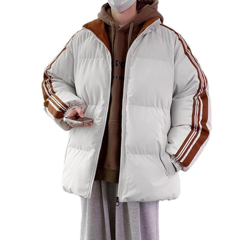 Cotton Coat Men's Korean Version of the Trendy New Winter Youth Cotton Coat Thickened Student Coat Winter Coat Cotton Jacket Stand Collar