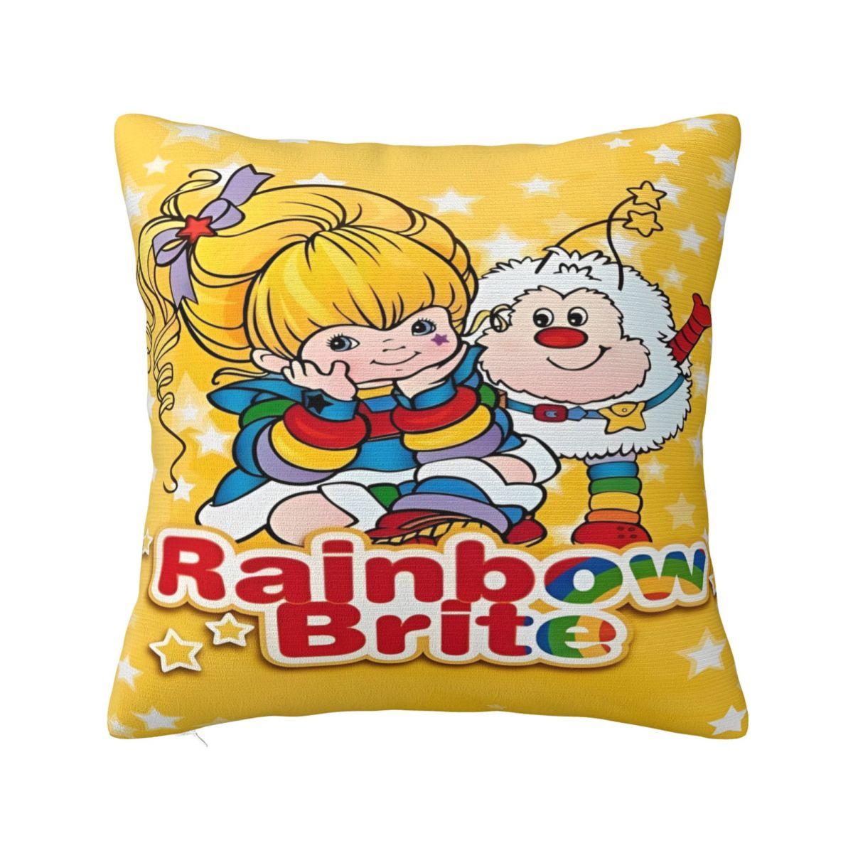 Stylish Bedroom Rainbows Britedecoration Pillowcase Accessories Pillow Cover Zippered Multi Size Peach skin 18*18(CM)-1Pcs