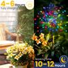 60/90/150/200 LED Solar Fireworks Lights Outdoor Decorative Multicolor Starburst Waterproof Lamps with 8 Modes for Garden Path