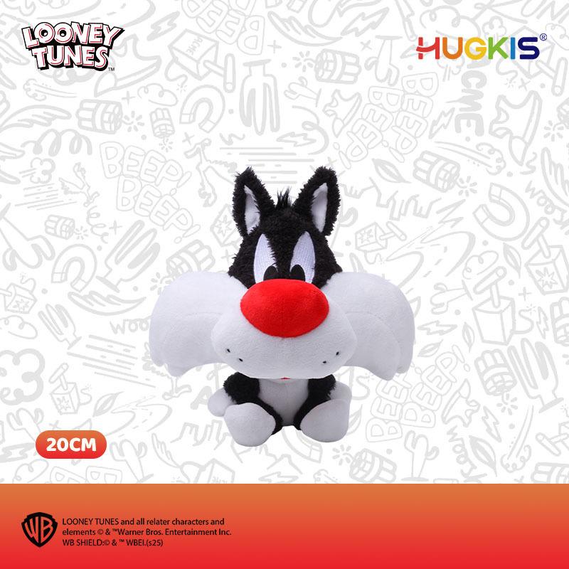 Looney Tunes Plush Toy Collection: Big Head Rabbit, Pug, and Tweety Doll Ornaments - Children's Gift
