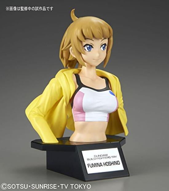 Poprsí Gundam Build Fighters Try Fumina Hoshino Plastikový model Figure-rise Barevně odlišený