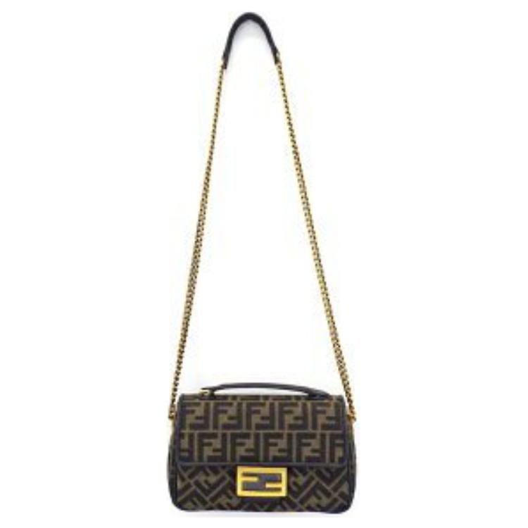 FENDI Baguette Calfskin Detail Baguette Bag, Portable Crossbody Bag, Shoulder Bag Medium Women's Brown 8BR793-AKBZ-F1EM3