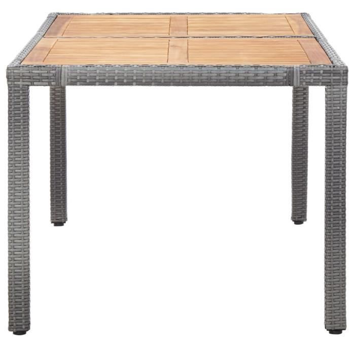 VidaXL Mobilier à dîner de jardin 7pcs et coussins Résine tressée Gris