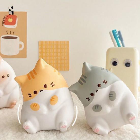 Stress Relief Cartoon Cat Toy Soft Stretchy Fat Kitten Squeeze Toy Relaxation Anxiety Reduction Animal Sensory Toy Party Favors