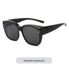 Unisex Polarized TR Clip-On Glasses Set - Trendy, Large Frame Sunglasses for Driving