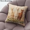 Cute Alpaca Floral Farmhouse Throw Pillow Covers Pattern Cushion Cover Suitable For Sofa Bedroom Car Pillow Cover