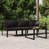 Day and Night - Day and Night Garden Furniture Set 4 Pieces and Anthracite Gray Aluminum Cushions