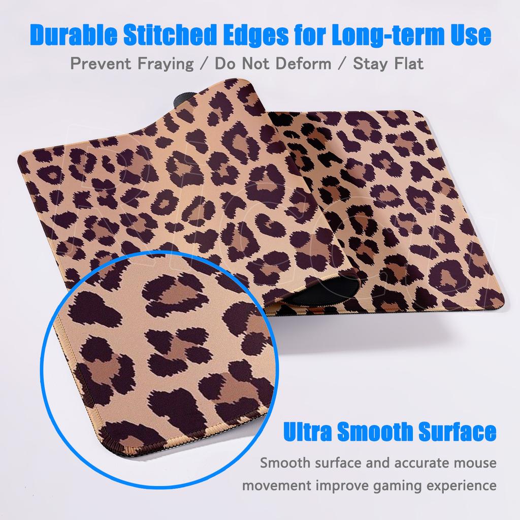 Fashion Leopard Print 120x60cm Oversized Keyboard Desk Pad Home Office Decoration Carpet Laptop Gaming Accessories Girl Mousepad