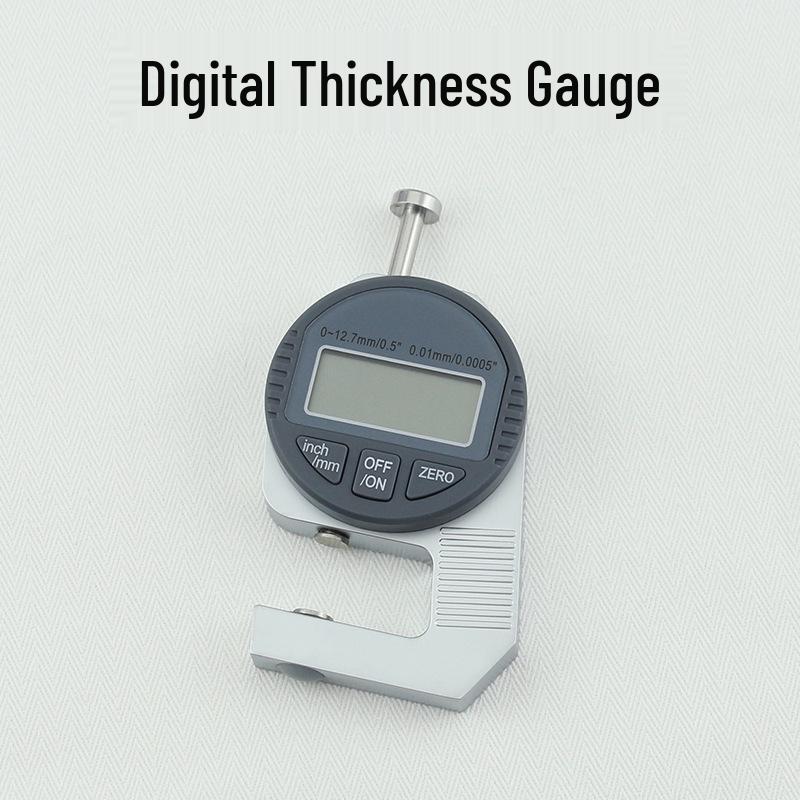 High-Precision Digital Thickness Gauge 0-10mm for Leather, Fabric, Paper
