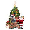 Fun Festive And Cartoon Dog Santa Hanging Ornaments For Christmas Tree And Decoration Vehicle