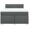 Maison Exclusive - Sommier à lattes de lit avec matelas Gris foncé 140x200cm Tissu