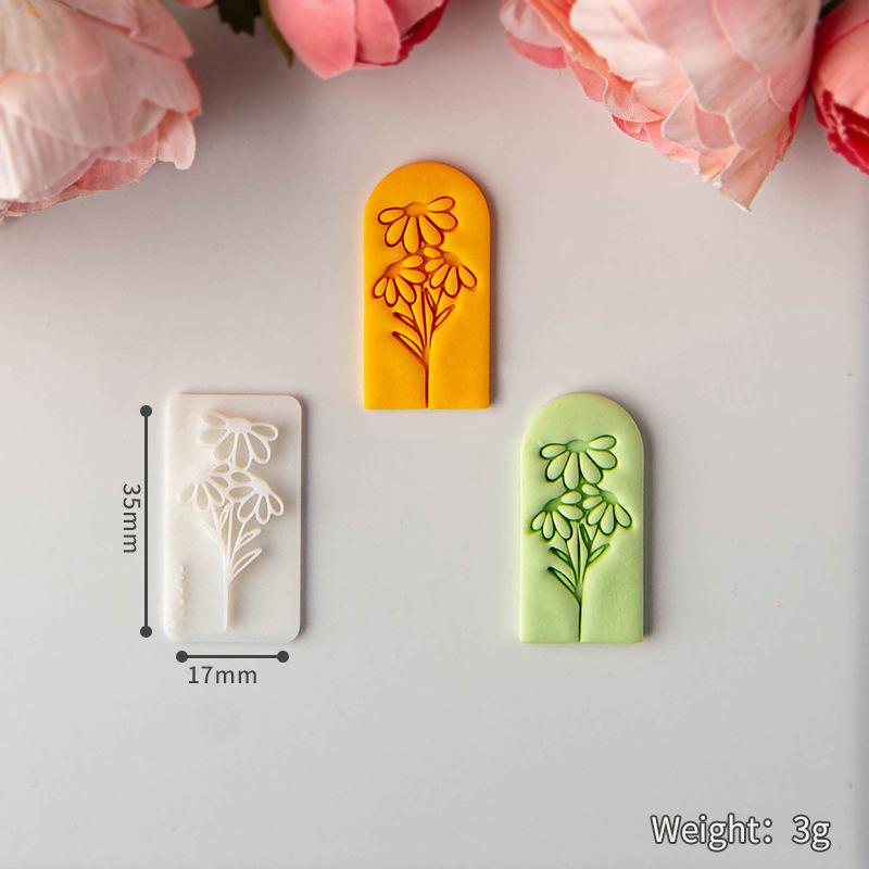 Fresh Flower Clay Soft Pottery Earrings Molds Are Suitable for Making Handmade Diy Jewelry Pendants Polymer Clay Tools