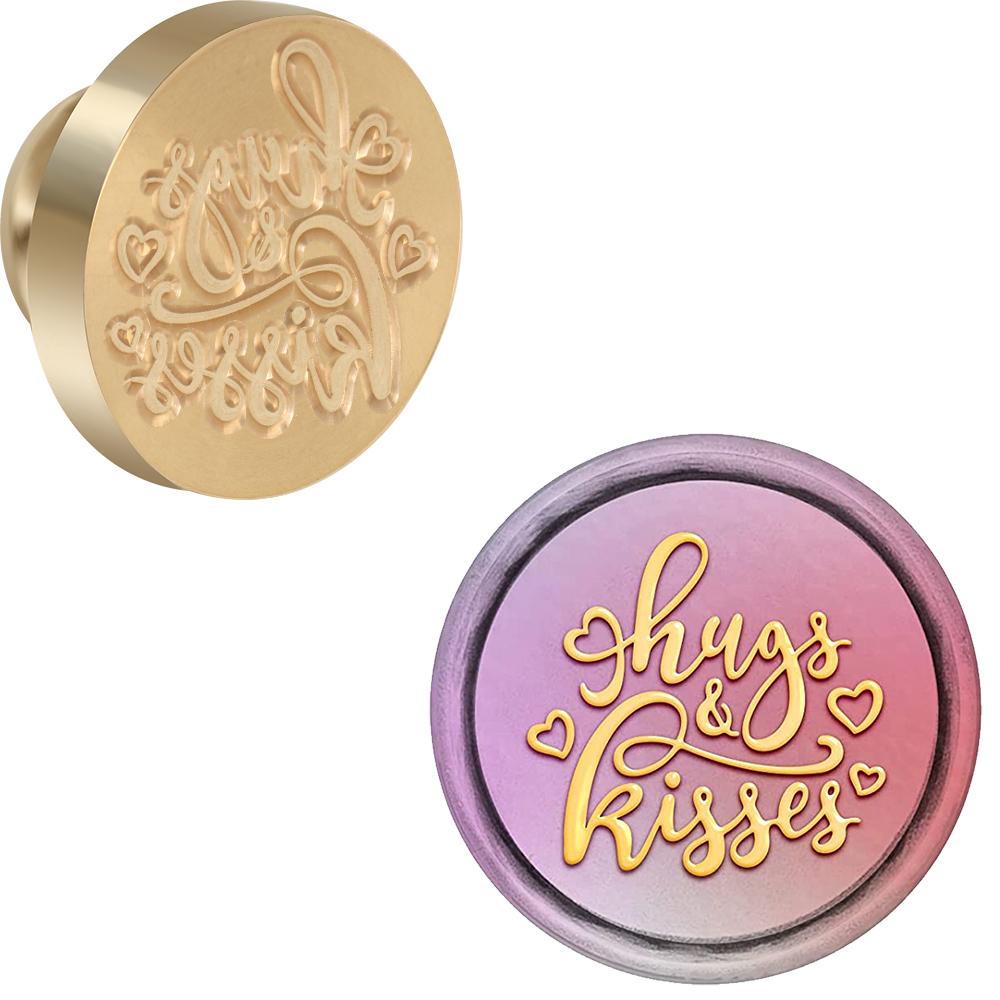 Blessing Phrases Wax Seal Stamp Retro Sealing Wax Stamp 25mm Removable Brass Head for Envelope Card Package Decoration