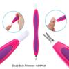 V-shaped Nail Tips Pusher Manicure Tool Cuticle Remover Dead Skin Trimmer Nail Art Fork Nipper