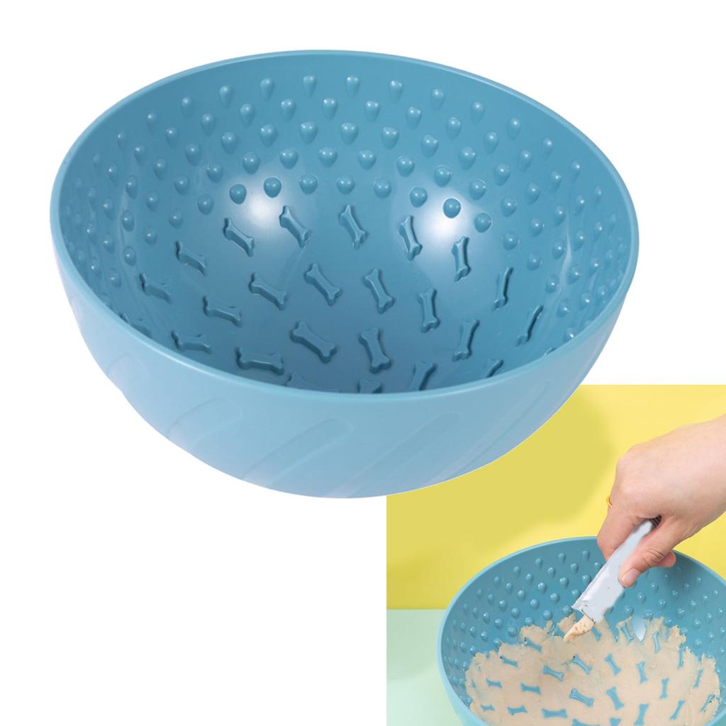 Dog Lick Bowl Interactive Large Capacity Anxiety Boredom Relief Pet Slow Feeder Bowl for Dogs Puppies Cats Pets Blue