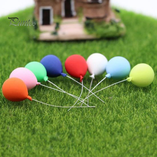 

8Pcs/Set 1/12 Кукольный дом Миниатюрные воздушные шары Модель Игрушечный садовый декор Аксессуар