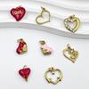 Vintage Herz Serie Tropföl Edelstahl Armband mit Charms