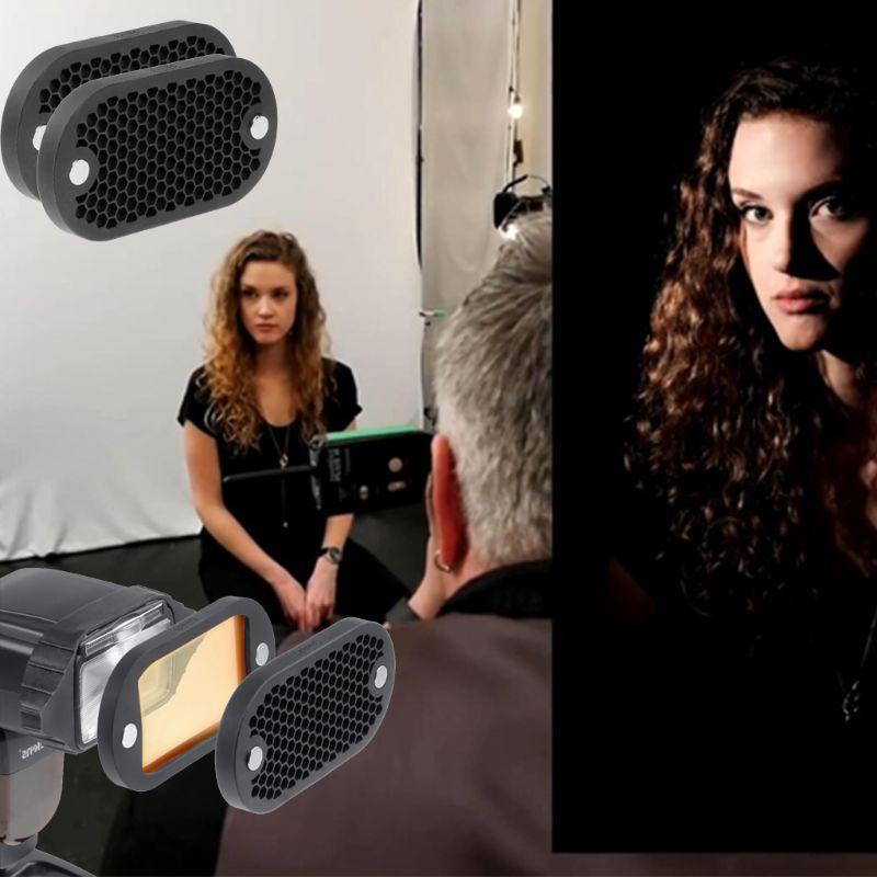 Griglia a Nido d'Ape Universale per Flash Esterno Speedlite Nero Accessori Studio Fotografico