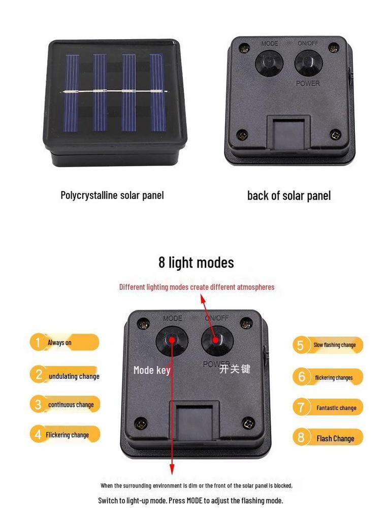 LED Solar Pilz Lichterkette - Outdoor Hof Feiertagsdekoration