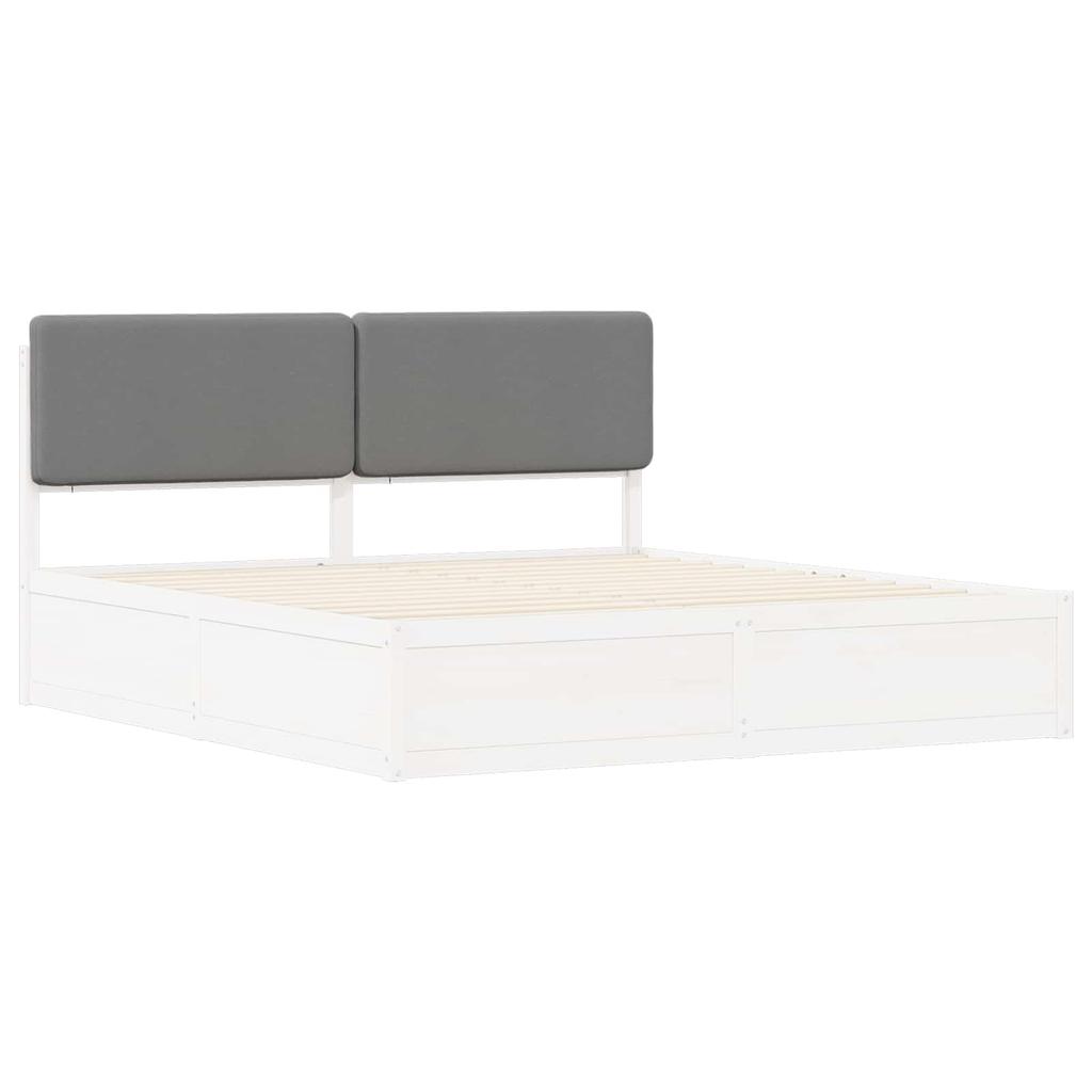 Bed Frame with Upholstered Headboard Light Grey 180 x 200 cm