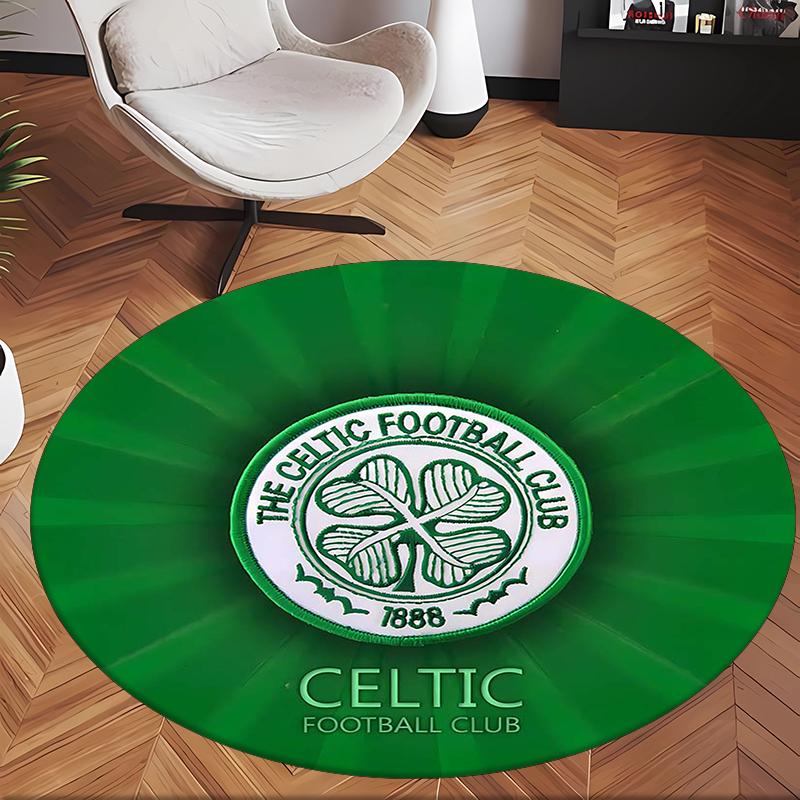 Celtic Football Club (1) Runder Büroteppich Dekorativer Bodenteppich für Büro Schlafzimmer Wohnzimmer und Wohnbereich