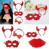 Anna Princess Halloween Costume Accessories With Plastic Devil Horn Headband For Cosplay Party