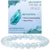 Regali Festivi Bracciale con Perle di Apatite Blu Pietra Naturale Gioielli alla Moda Rilassanti Per Uomo e Donna Accessorio Semplice Versatile per l'Uso Quotidiano