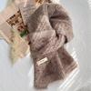 Blended scarf women's winter and winter popular new thickened warm scarf solid color student