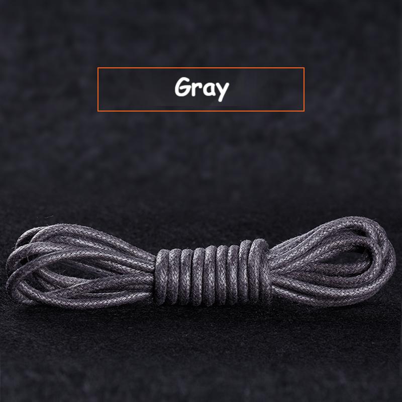 1Pair Cotton Waxed Shoelaces Round Oxford Shoe laces Boots Laces Waterproof Leather Shoelace Length 60/80/100/120/140/180cm