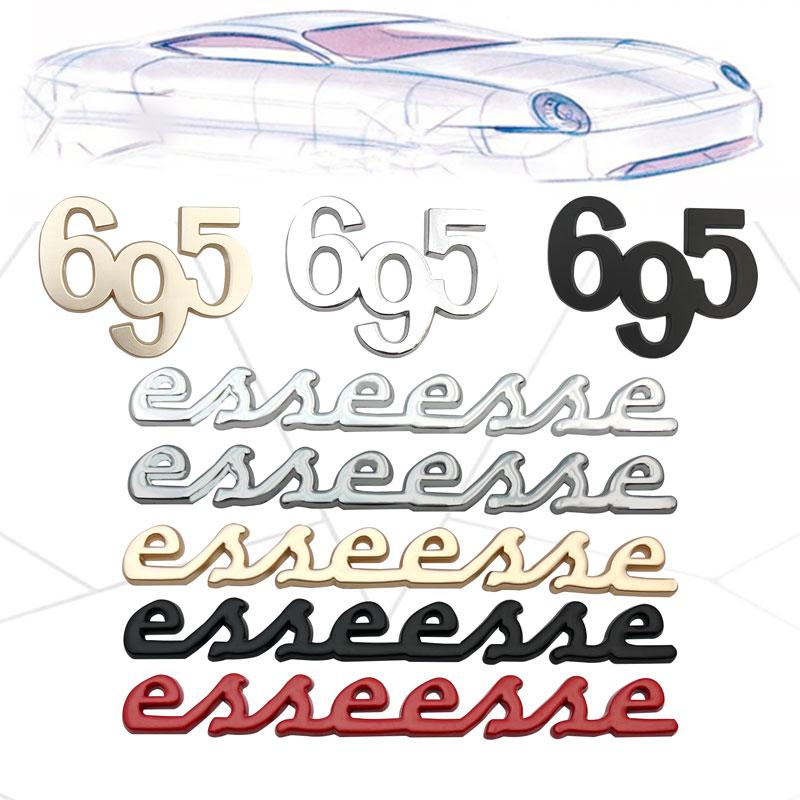 1 stk 3D Metall Esseesse Bilklistremerke Sinklegering Bilkarosseri Side Bak Bagasjerom Emblemer 695 595 Esseesse Logo For 500 695 595 Esseesse Auto Tilbehør