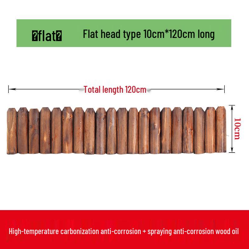 Carbonized Anticorrosive Wooden Picket Fence for Indoor & Outdoor Gardens, Balconies, and Courtyards.