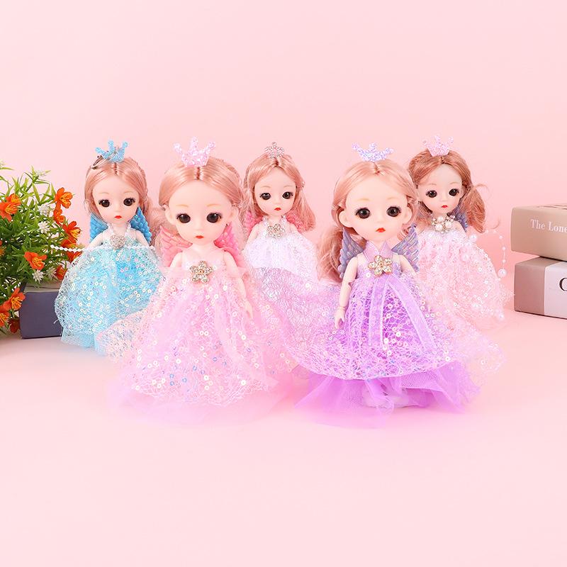 

17см Жемчужное Свадебное Платье Платье Принцессы Нарядить 8 Мин Bjd Многосуставная Кукла Opp синий/разноцветный