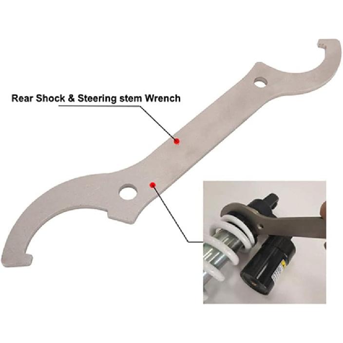 Chiave Universale per Ammortizzatore Posteriore e Piantone di Sterzo Moto Strumento di Regolazione Molla per SX SXF YZ YZF WRF CRF KX KXF RM RMZ DRZ 125-530