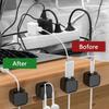 36/16/8/4PCS Magnetic Cable Clips Cable Smooth Adjustable Cord Holder Under Desk Cable Management Wire Keeper Cable Organizer
