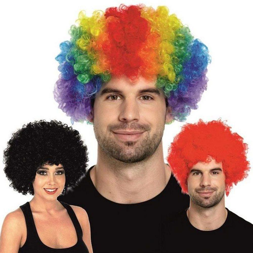 Football Fans Wigs Afro Curly Wigs Adult Kids Synthetic Wigs Funny Wig Costume Party Cosplay Hairs